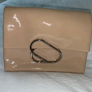 3.1 Phillip Lim Alix Flap Nude Patent Clutch Bag